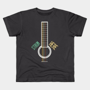 STRUM HERE 02 Kids T-Shirt